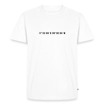 Anchorage, Alaska, USA Coordinates - Men's Premium Organic T-Shirt - white - Front - Nico (187cm)