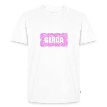 Wife Gerda - Men's Premium Organic T-Shirt - white - Front - Nico (187cm)