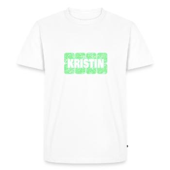 First name Kristin - Men's Premium Organic T-Shirt - white - Front - Nico (187cm)