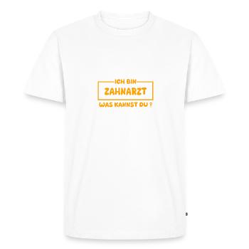 Profession : Dentiste - T-shirt Premium bio Homme - blanc - Devant - Nico (187cm)