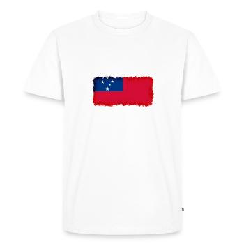 Samoa - T-shirt Premium bio Homme - blanc - Devant - Nico (187cm)