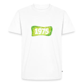 1975 1975 - T-shirt Premium bio Homme - blanc - Devant - Nico (187cm)