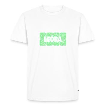 First name Leora - Men's Premium Organic T-Shirt - white - Front - Nico (187cm)