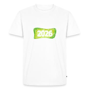 2026 - T-shirt Premium bio Homme - blanc - Devant - Nico (187cm)