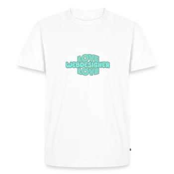 Web designer as a saying - Men's Premium Organic T-Shirt - white - Front - Nico (187cm)