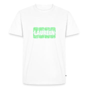 Laureen comme prénom - T-shirt Premium bio Homme - blanc - Devant - Nico (187cm)
