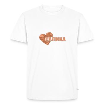 Catinka comme prénom - T-shirt Premium bio Homme - blanc - Devant - Nico (187cm)