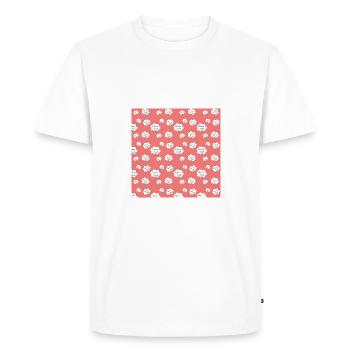 Retour à l école - Rentrée Scolaire 2022 / 2023 - T-shirt Premium bio Homme - blanc - Devant - Nico (187cm)