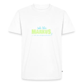 Cadeau pour Markus - T-shirt Premium bio Homme - blanc - Devant - Nico (187cm)