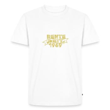 Pension 1969 - Men's Premium Organic T-Shirt - white - Front - Nico (187cm)