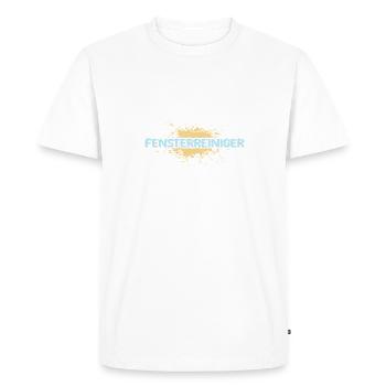 Le laveur de vitres comme métier - T-shirt Premium bio Homme - blanc - Devant - Nico (187cm)