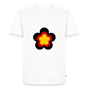 Allemagne Couleurs Fleur Fleur - T-shirt Premium bio Homme - blanc - Devant - Nico (187cm)