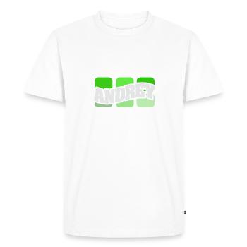 Name: Andrey - Men's Premium Organic T-Shirt - white - Front - Nico (187cm)