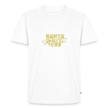 Pension 1988 - Men's Premium Organic T-Shirt - white - Front - Nico (187cm)