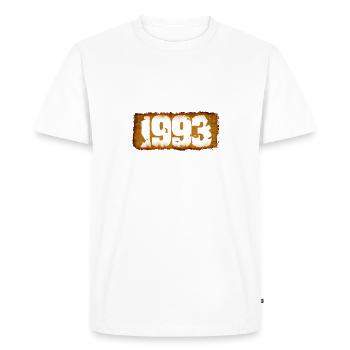 Année 1993 - T-shirt Premium bio Homme - blanc - Devant - Nico (187cm)