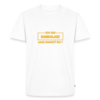 Cadeau pour cardiologue - T-shirt Premium bio Homme - blanc - Devant - Nico (187cm)