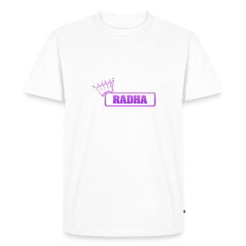 Daughter Radha - Men's Premium Organic T-Shirt - white - Front - Nico (187cm)