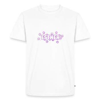 Gift for Esther - Men's Premium Organic T-Shirt - white - Front - Nico (187cm)