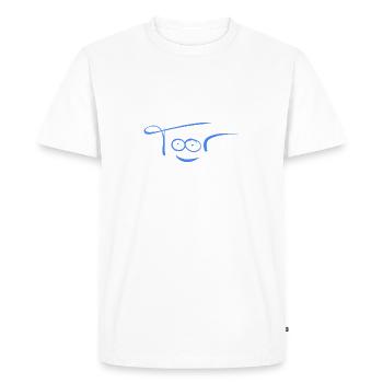 Porte - T-shirt Premium bio Homme - blanc - Devant - Nico (187cm)