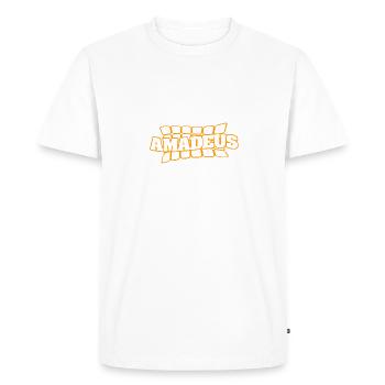 Amadeus - Men's Premium Organic T-Shirt - white - Front - Nico (187cm)