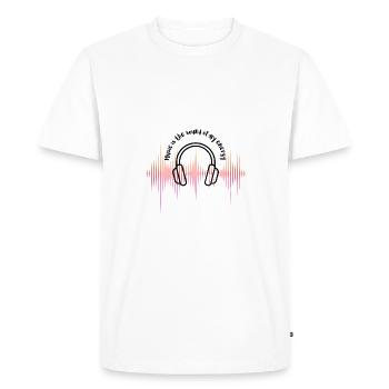 Son de la musique - T-shirt Premium bio Homme - blanc - Devant - Nico (187cm)