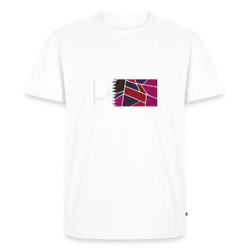 Qatar comme Qatar - T-shirt Premium bio Homme - blanc - Devant - Nico (187cm)
