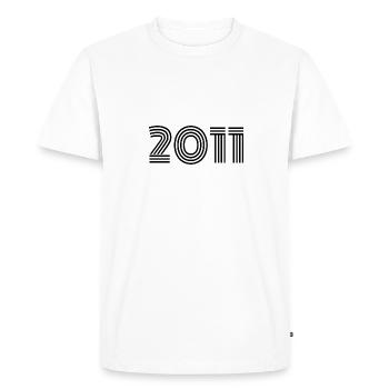 Année de naissance 2011 - T-shirt Premium bio Homme - blanc - Devant - Nico (187cm)