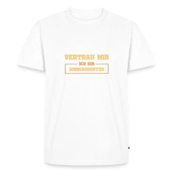 Funny barge skipper - Men's Premium Organic T-Shirt - white - Front - Nico (187cm)