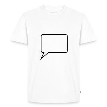 Personnalisez votre propre bulle de parole Bande dessinée - T-shirt Premium bio Homme - blanc - Devant - Nico (187cm)