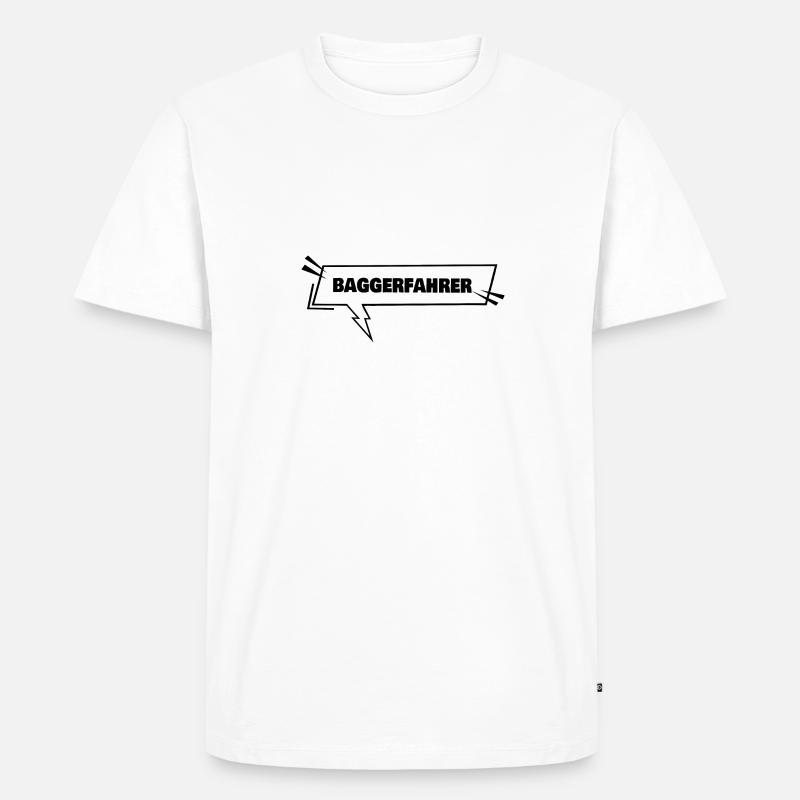 Baggerfahrer als Bildung - Männer Premium Bio T-Shirt - undefined