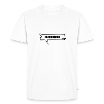 Électricien en éducation - T-shirt Premium bio Homme - blanc - Devant - Nico (187cm)
