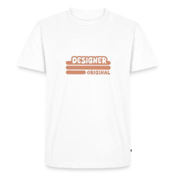 Designer - Men's Premium Organic T-Shirt - white - Front - Nico (187cm)