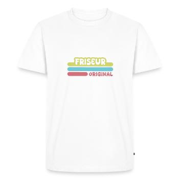 First name hairdresser - Men's Premium Organic T-Shirt - white - Front - Nico (187cm)