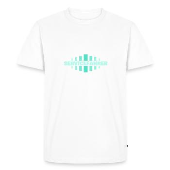 Profession : Chauffeur de service - T-shirt Premium bio Homme - blanc - Devant - Nico (187cm)