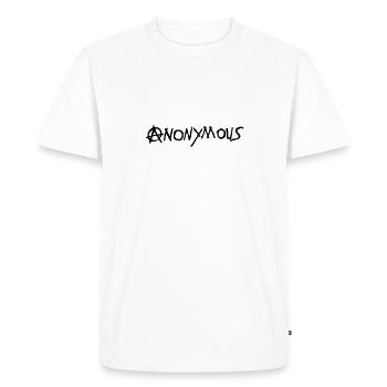 logo anarchy anonymous1 - T-shirt Premium bio Homme - blanc - Devant - Nico (187cm)