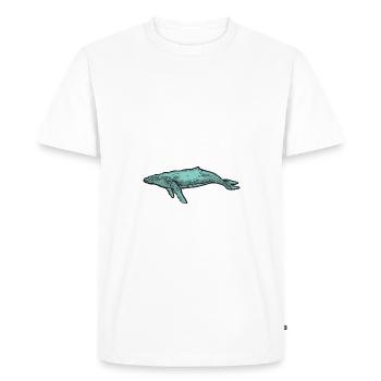 baleines mer poisson eau mer mer cachalot - T-shirt Premium bio Homme - blanc - Devant - Nico (187cm)