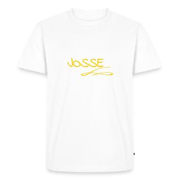Prénom Josse - T-shirt Premium bio Homme - blanc - Devant - Nico (187cm)