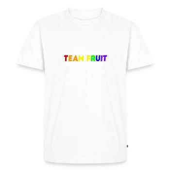 Team Fruit Gift Idea Vegan Frutarian Fruits - Men's Premium Organic T-Shirt - white - Front - Nico (187cm)