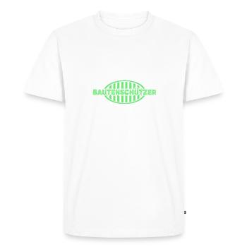 Job Building Protector - Men's Premium Organic T-Shirt - white - Front - Nico (187cm)