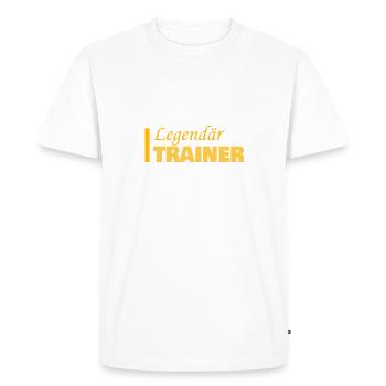 Profession Trainer - Men's Premium Organic T-Shirt - white - Front - Nico (187cm)