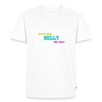 Nelly as a mother - Men's Premium Organic T-Shirt - white - Front - Nico (187cm)