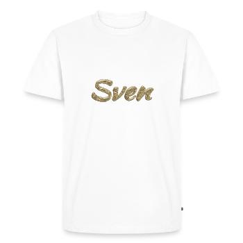 Sven Sven - Men's Premium Organic T-Shirt - white - Front - Nico (187cm)