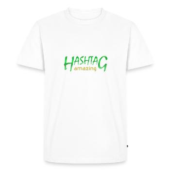 amazing - Men's Premium Organic T-Shirt - white - Front - Nico (187cm)