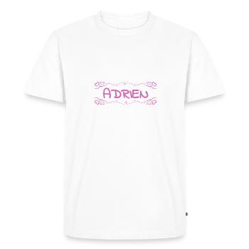 Adrien comme nom - T-shirt Premium bio Homme - blanc - Devant - Nico (187cm)