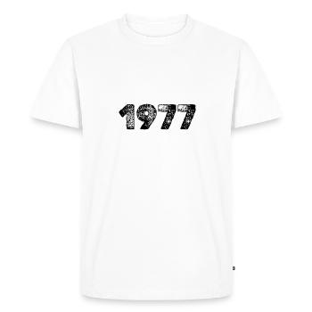 Year 1977 - Men's Premium Organic T-Shirt - white - Front - Nico (187cm)