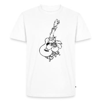 Ukulélé - T-shirt Premium bio Homme - blanc - Devant - Nico (187cm)