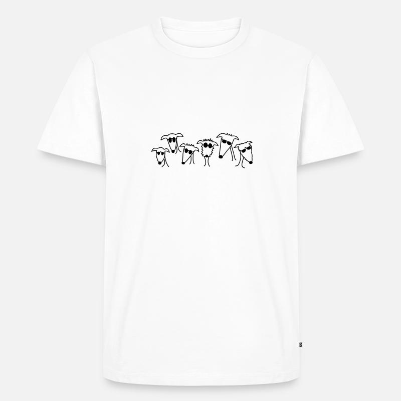 Coole Windhunde - Männer Premium Bio T-Shirt - Weiß