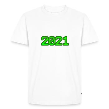 Nerd 2021 - T-shirt Premium bio Homme - blanc - Devant - Nico (187cm)