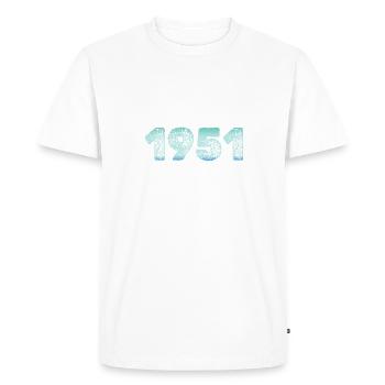 Glace 1951 - T-shirt Premium bio Homme - blanc - Devant - Nico (187cm)