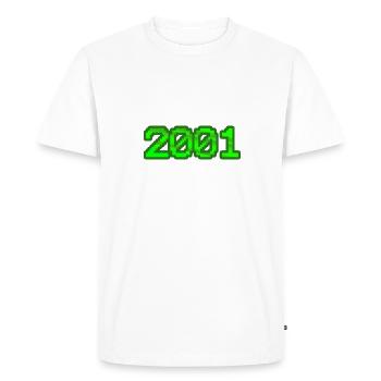 Nerd 2001 - Men's Premium Organic T-Shirt - white - Front - Nico (187cm)